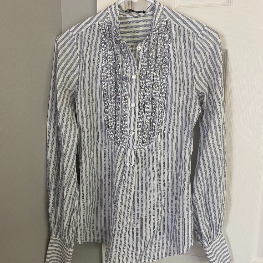 Capital Tailors Ruffled Blouse with Tie